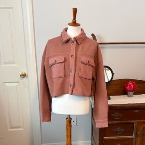 Altar'd State Dusty Rose Teddy Jacket